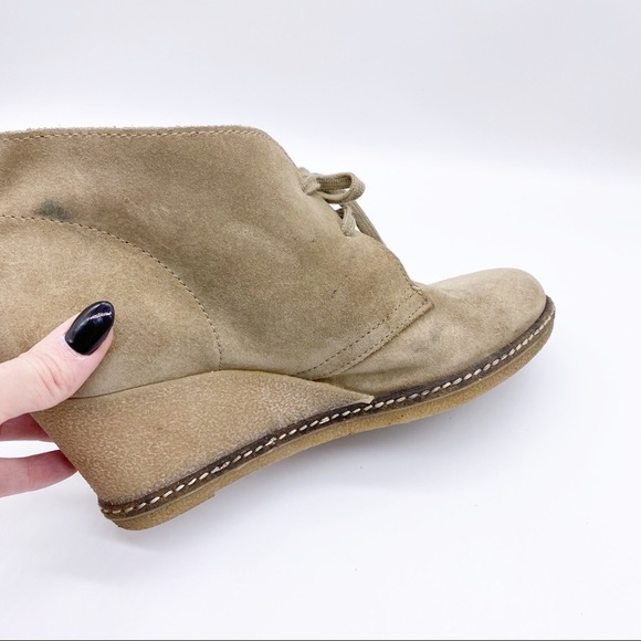 J Crew-Lace Up wedge Bootie 8 - Picture 3 of 6